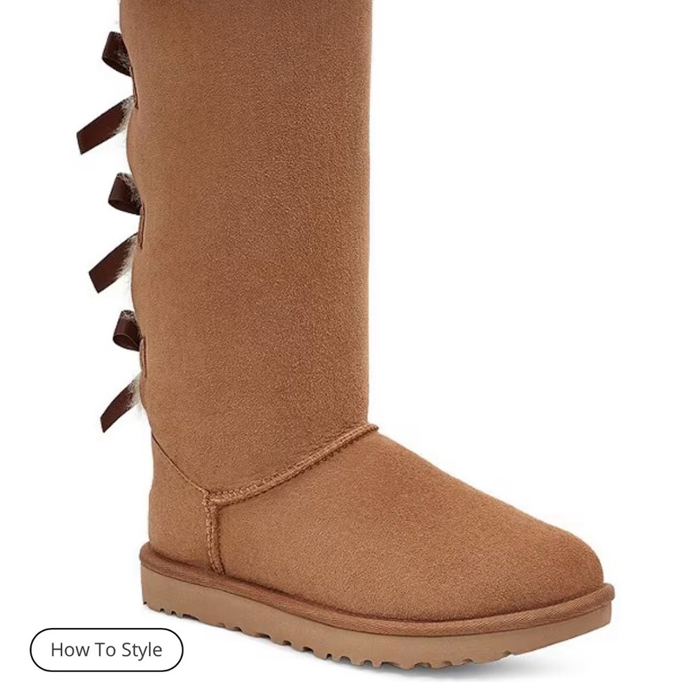 UGG Women's Bailey Bow Tall Boots - Tan - Picture 8 of 9